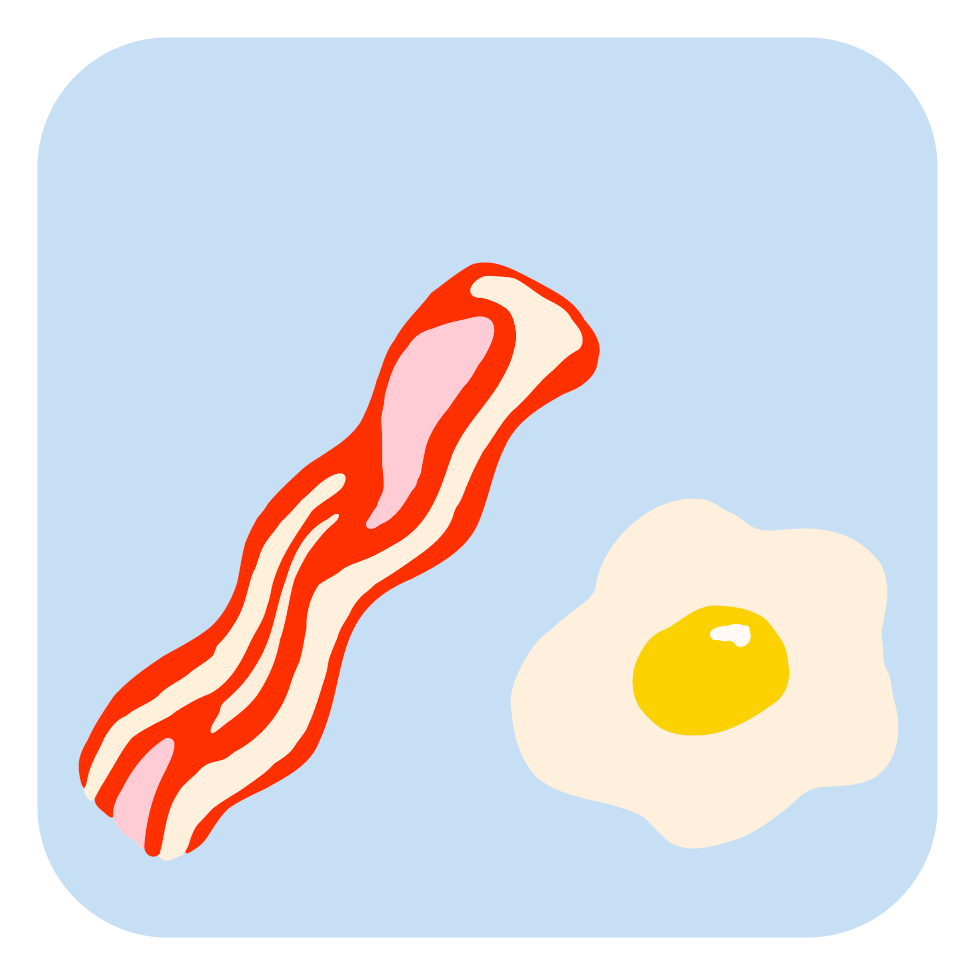 Bacon & Egg Buddies Iron On