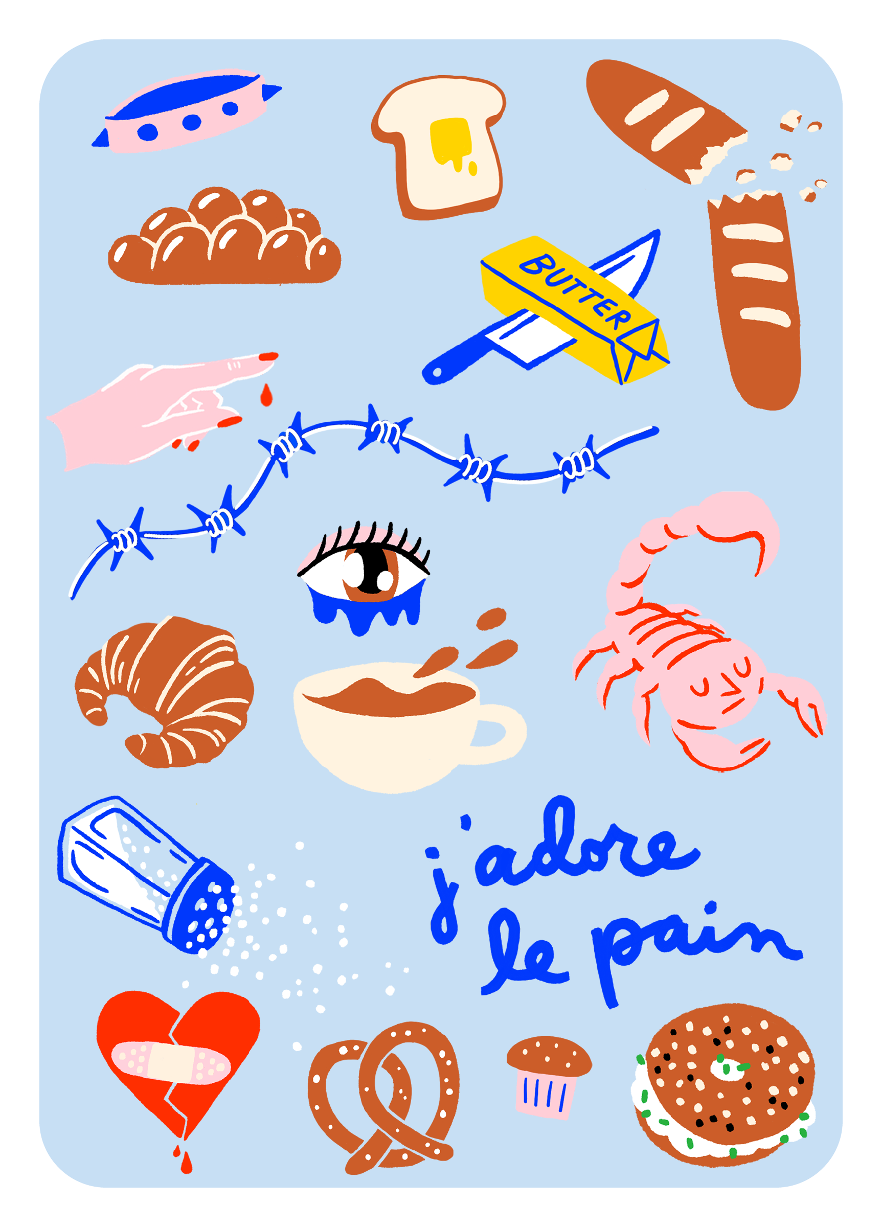 J'Adore Le Pain Sheet Set