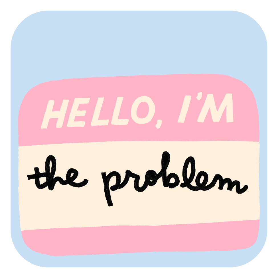 Hello I'm the Problem Name Tag Iron On
