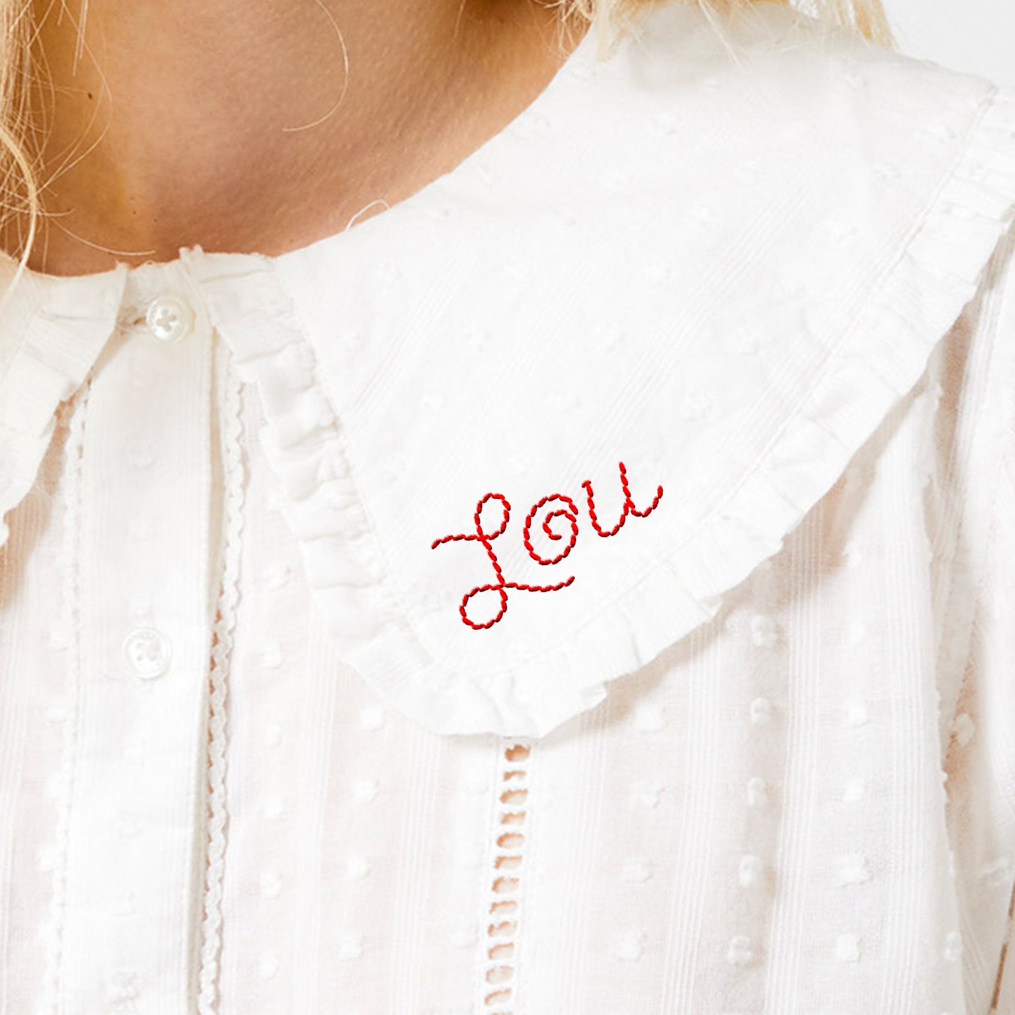 Embroidery Alphabet Red Sheet Set