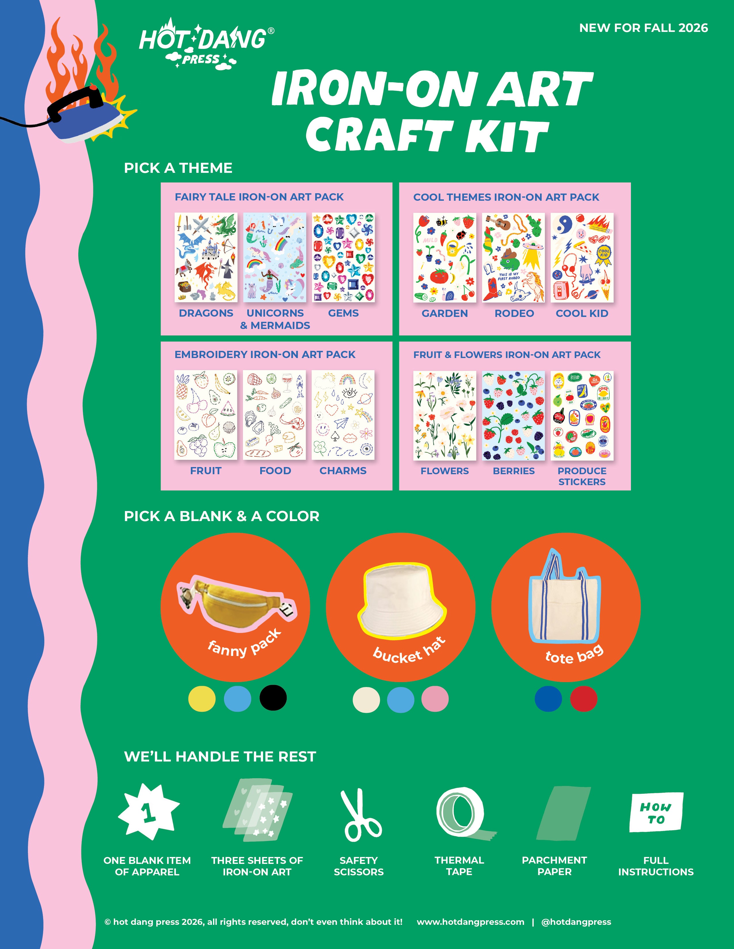 Iron-on Craft Kit - Kid's Fanny Pack