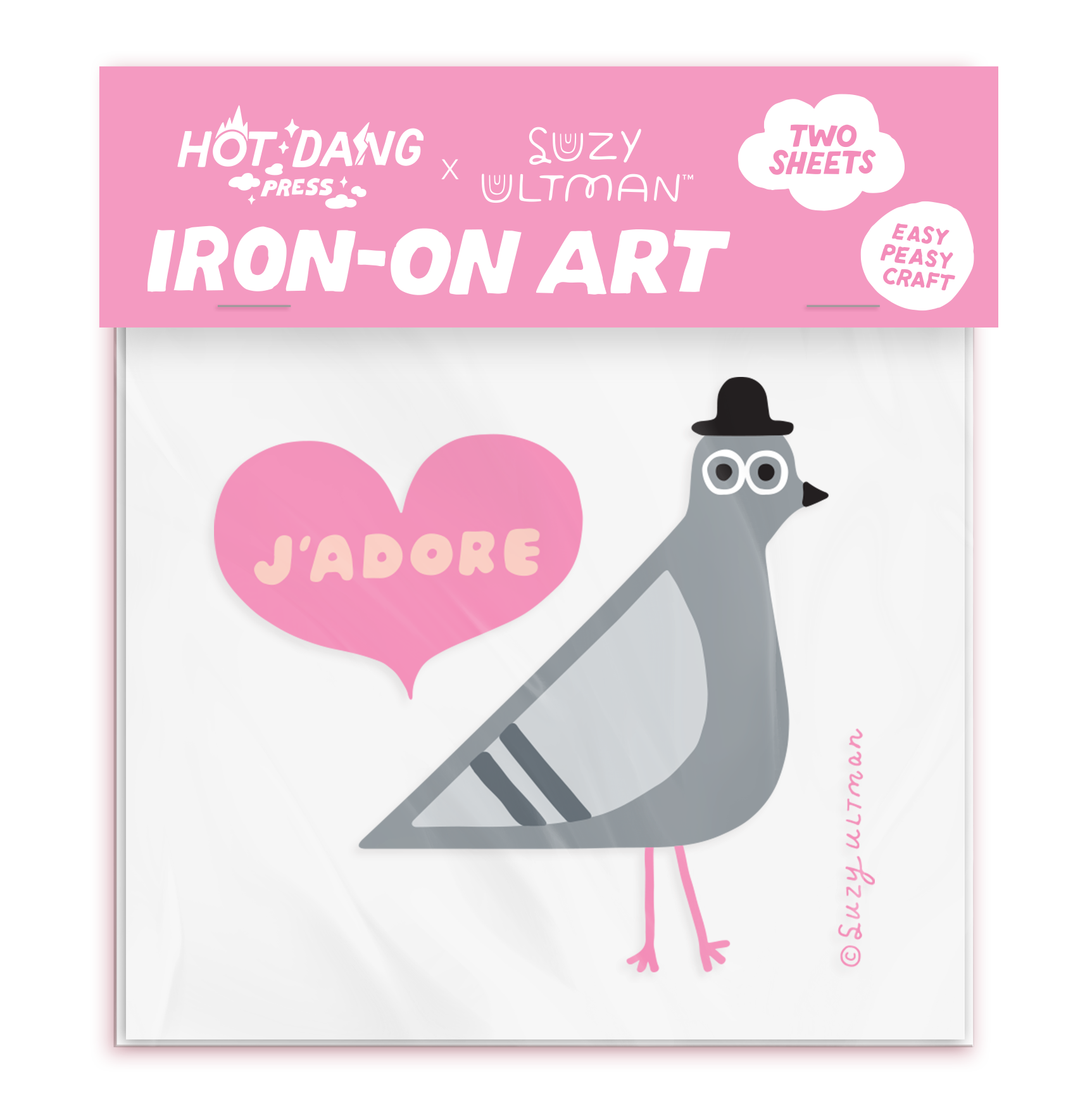 HDP x Suzy Ultman French Pigeon Buddy Iron-On