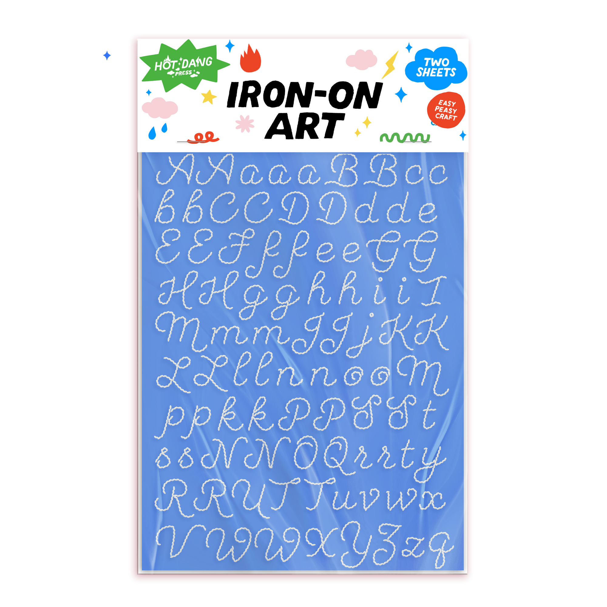 Embroidery Alphabet Cream Sheet Set