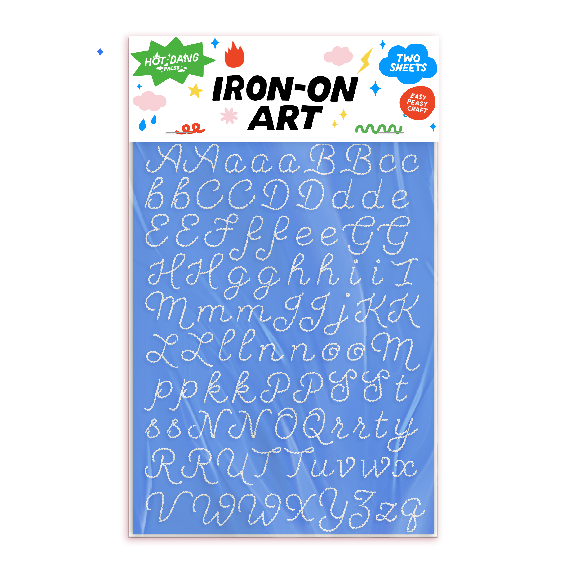 Embroidery Alphabet Cream Sheet Set