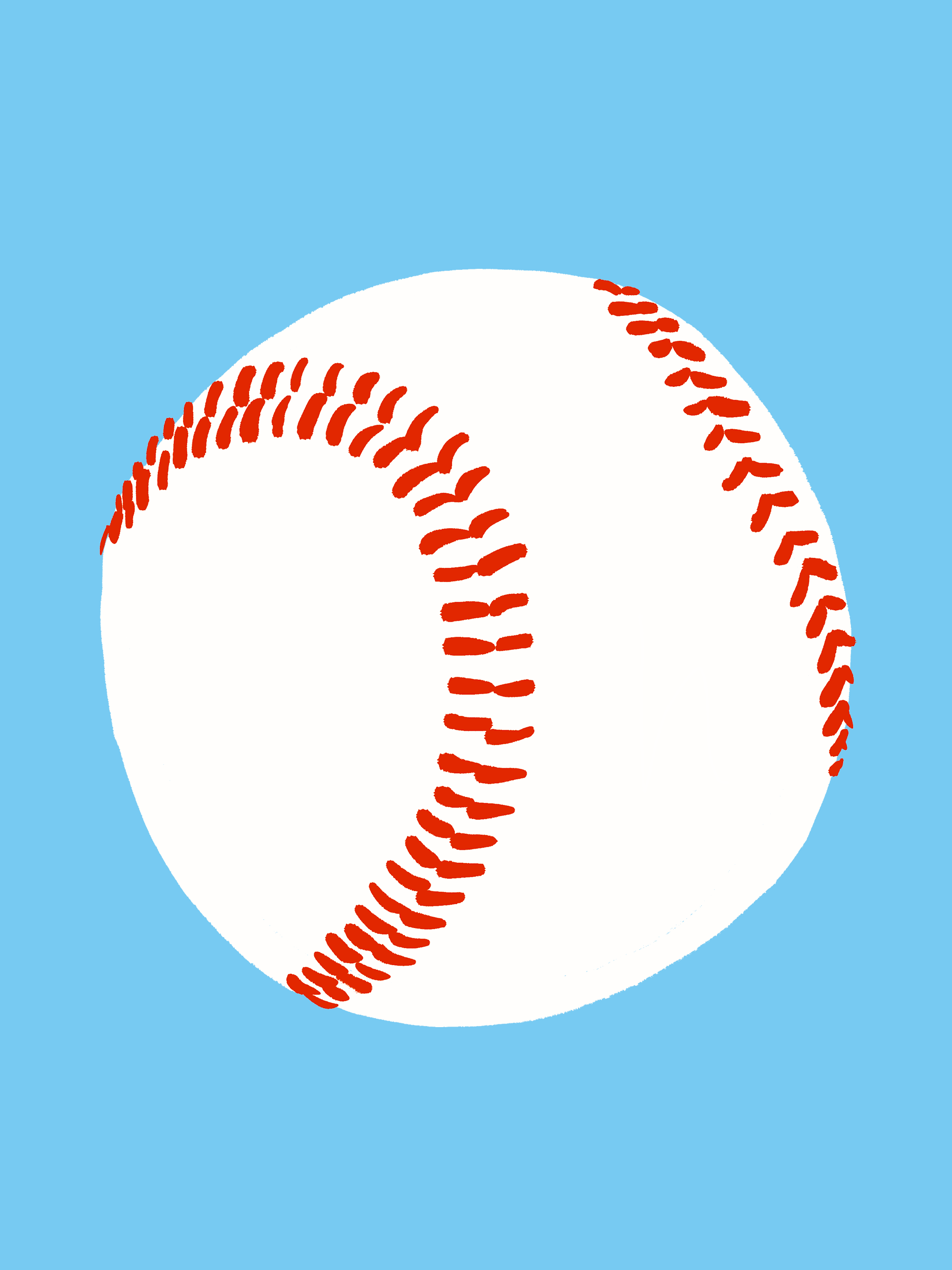 One Big Iron-On Baseball