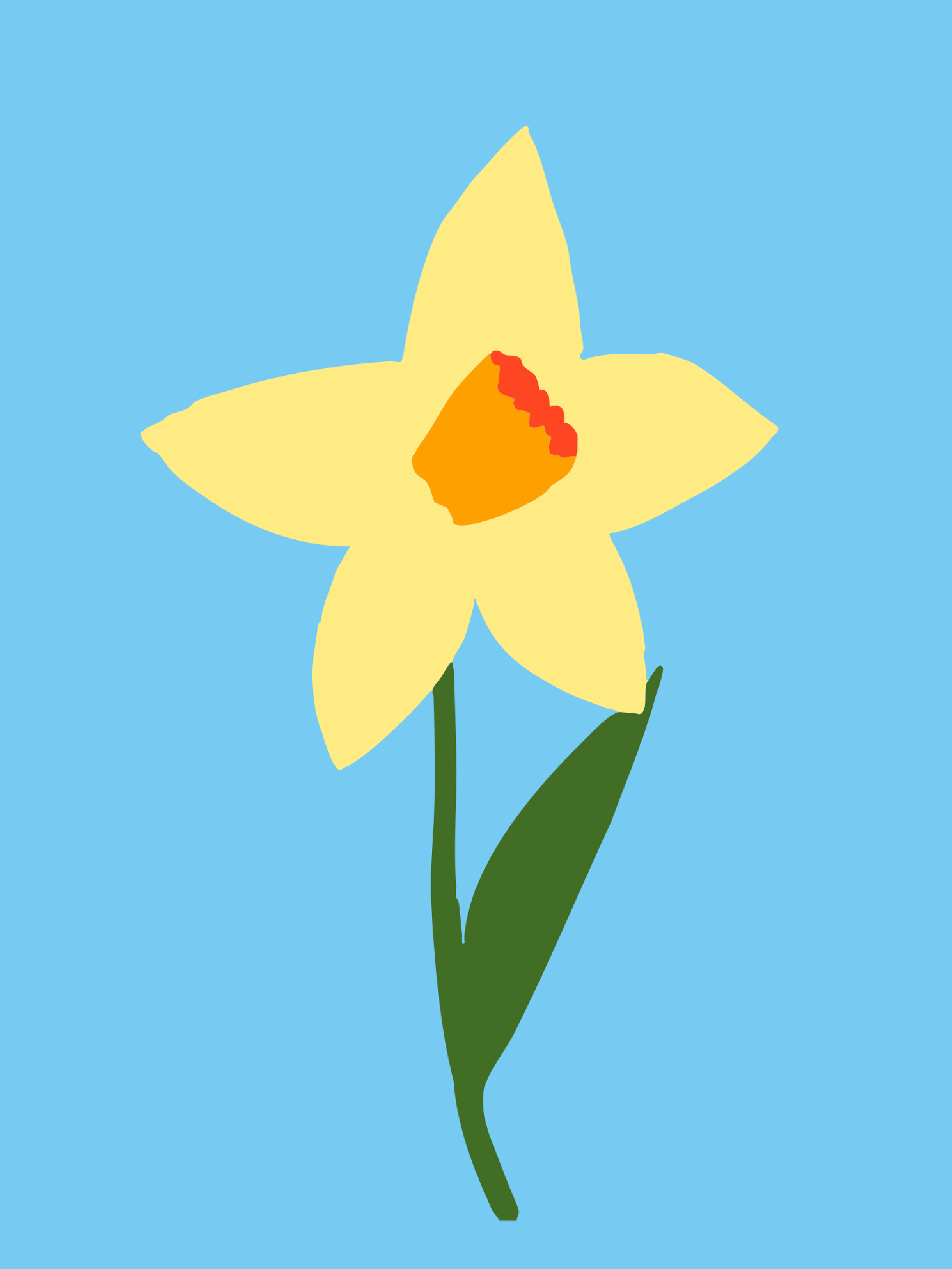 One Big Iron-On Daffodil