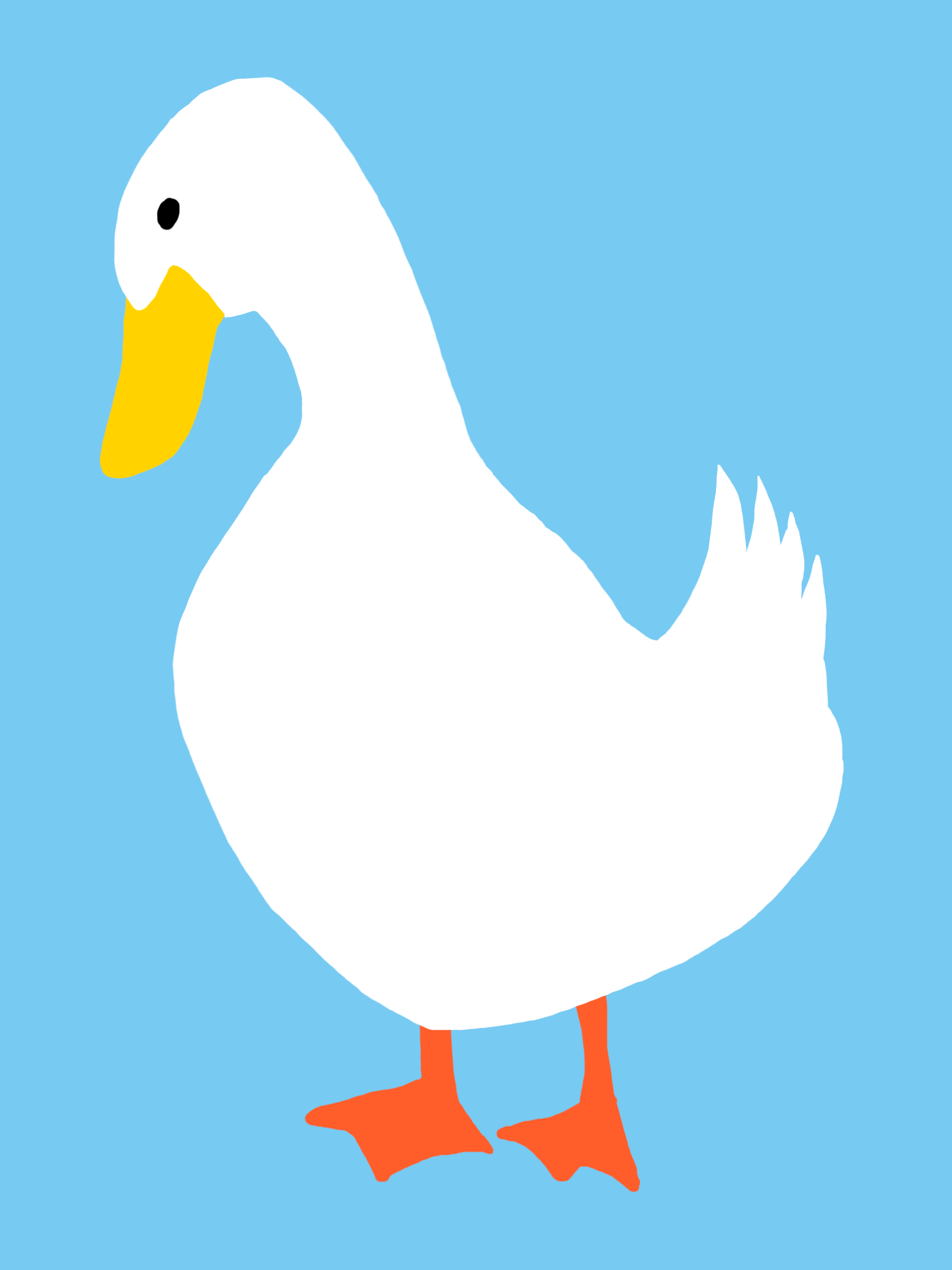 One Big Iron-On Duck