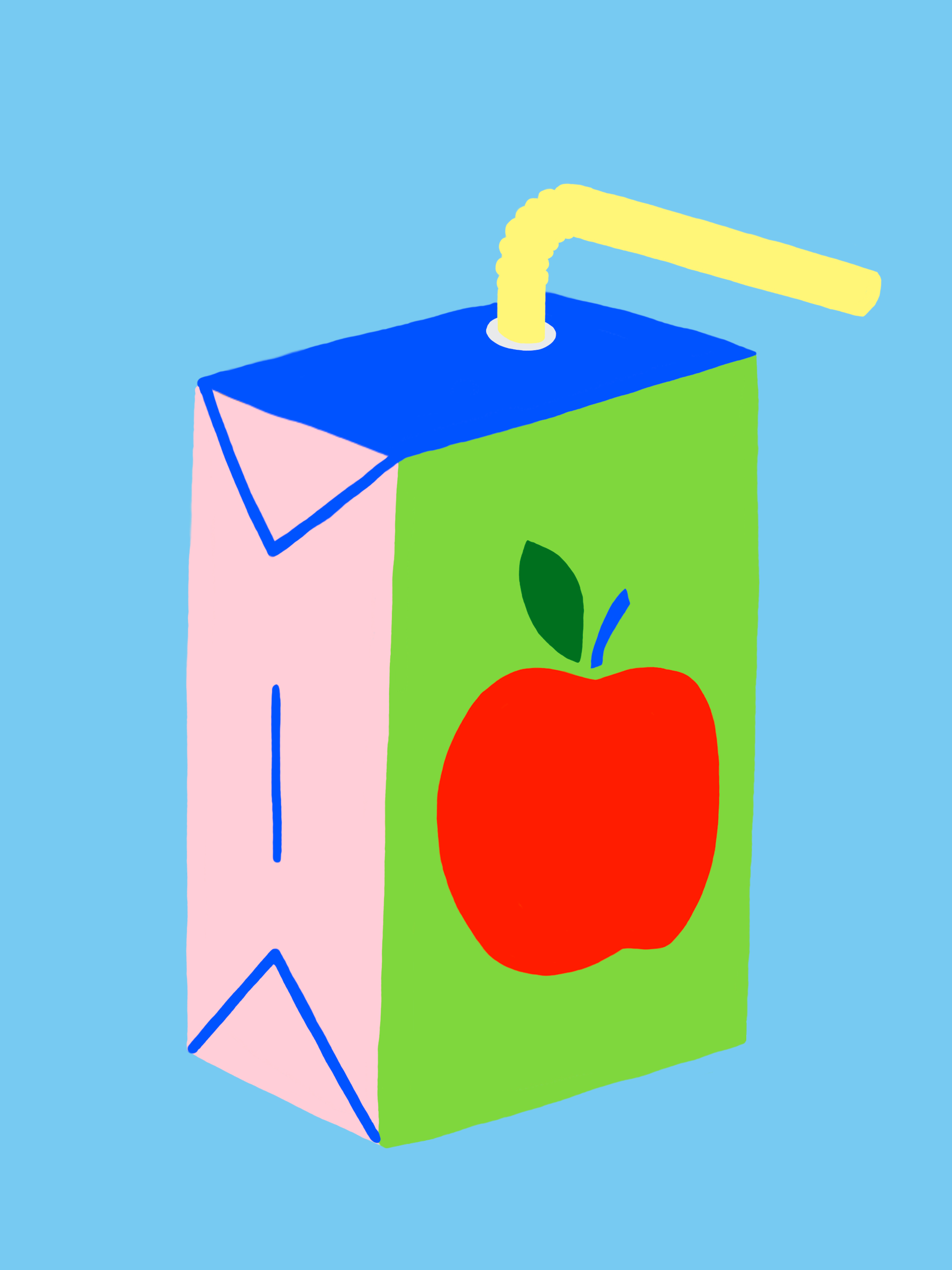 One Big Iron-On Juice Box