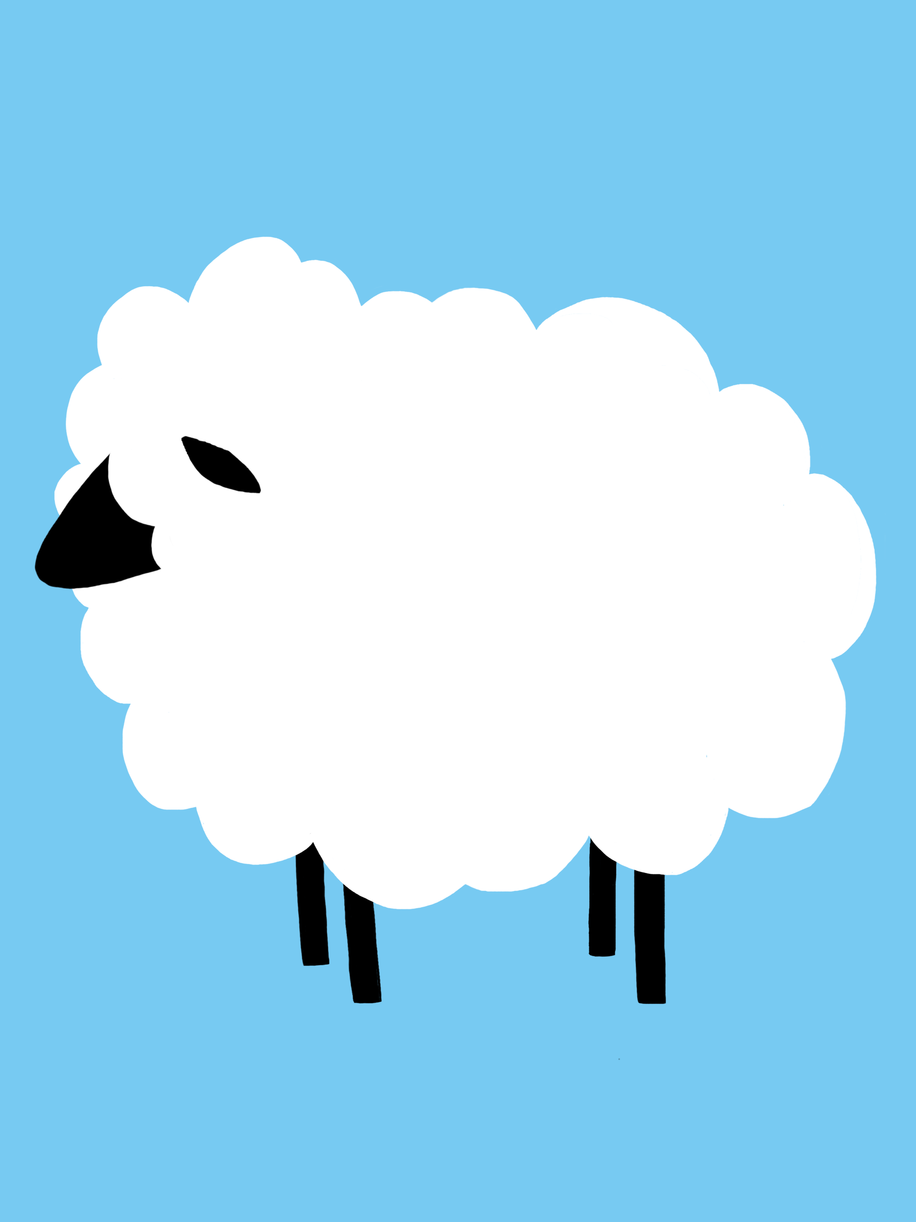 One Big Iron-On Sheep