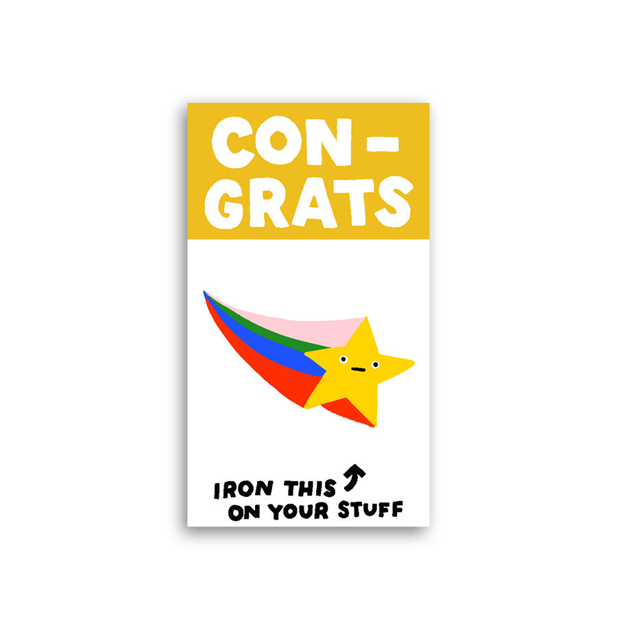 Congrats Shooting Star L'il Something Iron-On Card