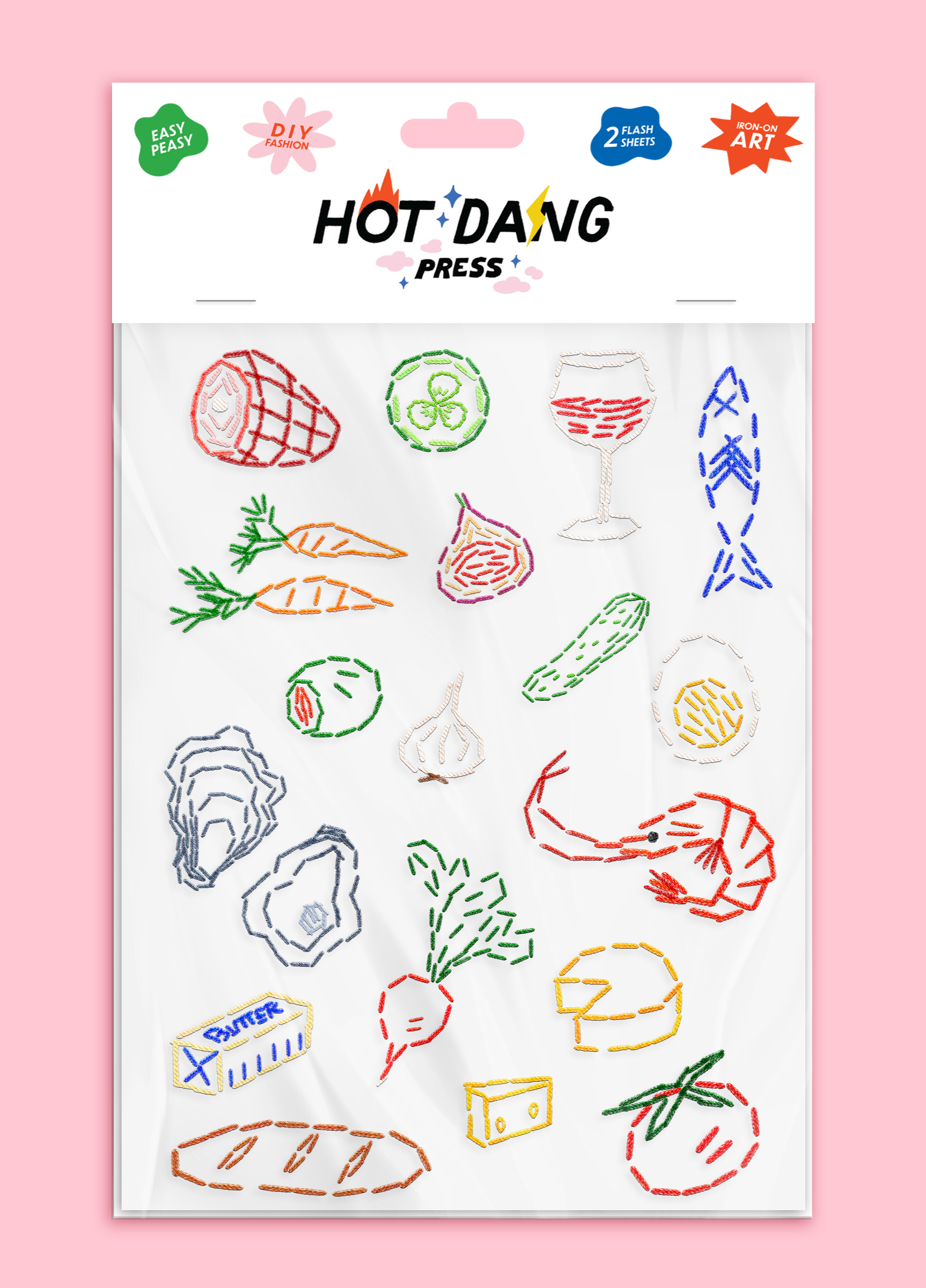 Food Embroidery Sheet Set