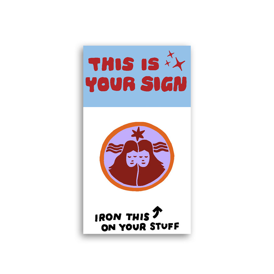 This is Your Sign Zodiac L'il Something Iron-On Card