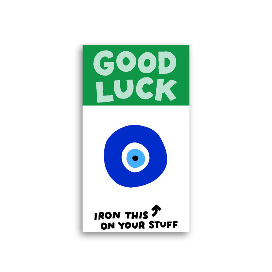 Good Luck Evil Eye L'il Something Iron-On Card