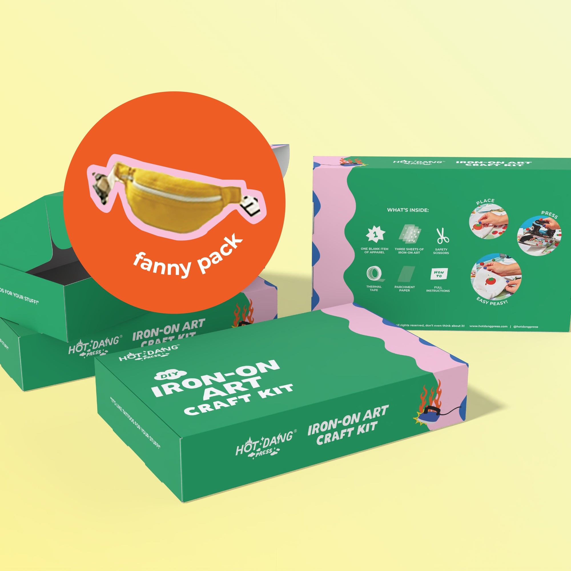 Iron-on Craft Kit - Kid's Fanny Pack