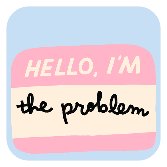 Hello I'm the Problem Name Tag Iron On