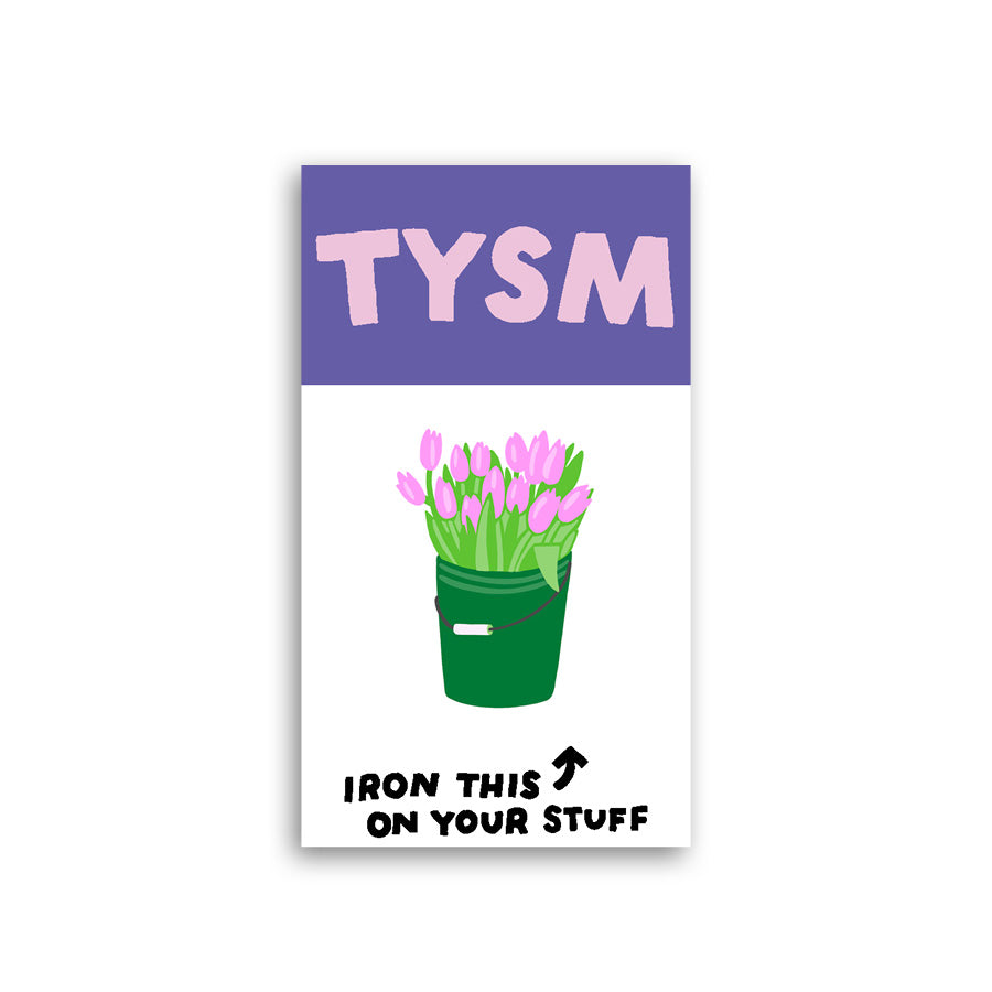 Thank You Bodega Flowers L'il Something Iron-On Card