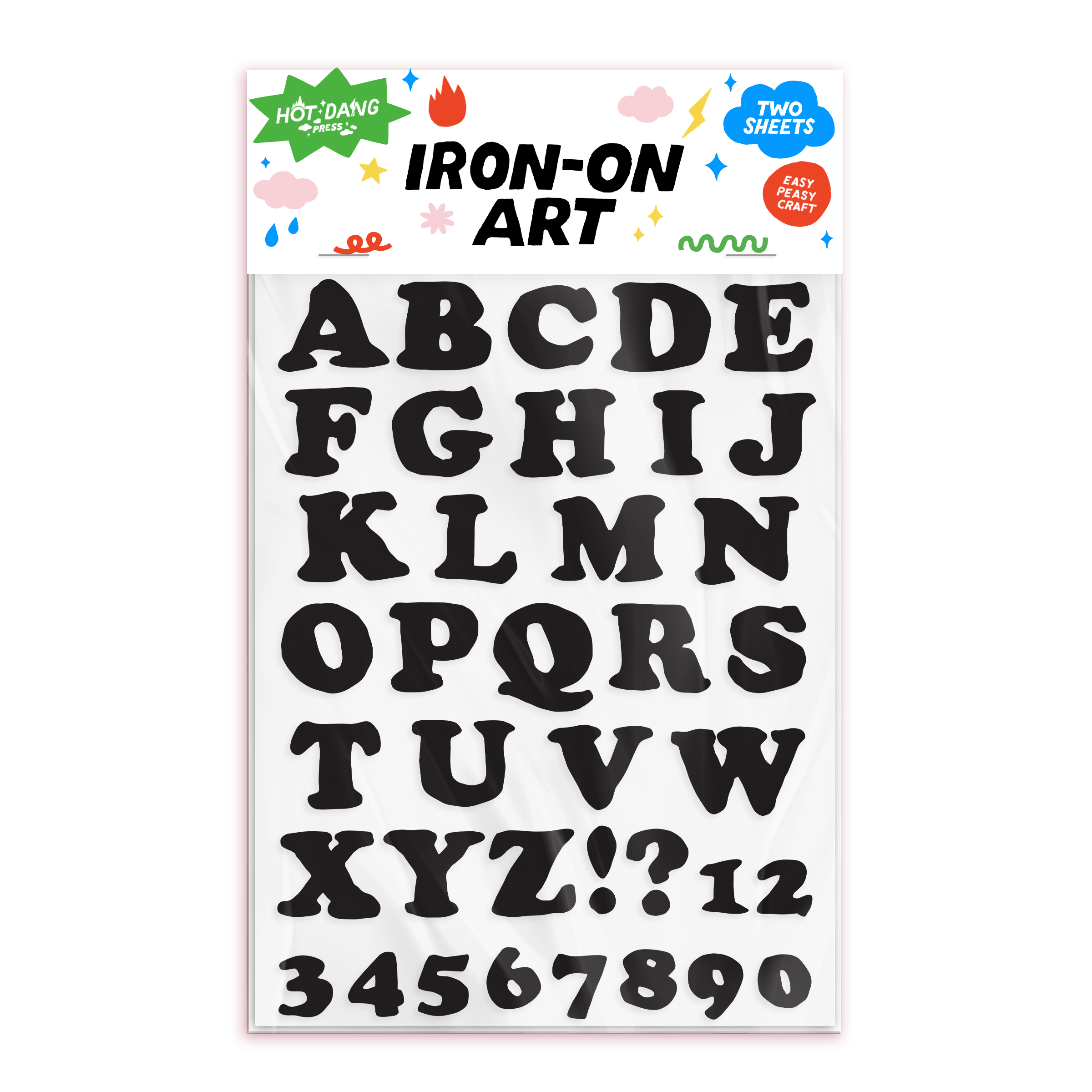 Wonky Alphabet Black