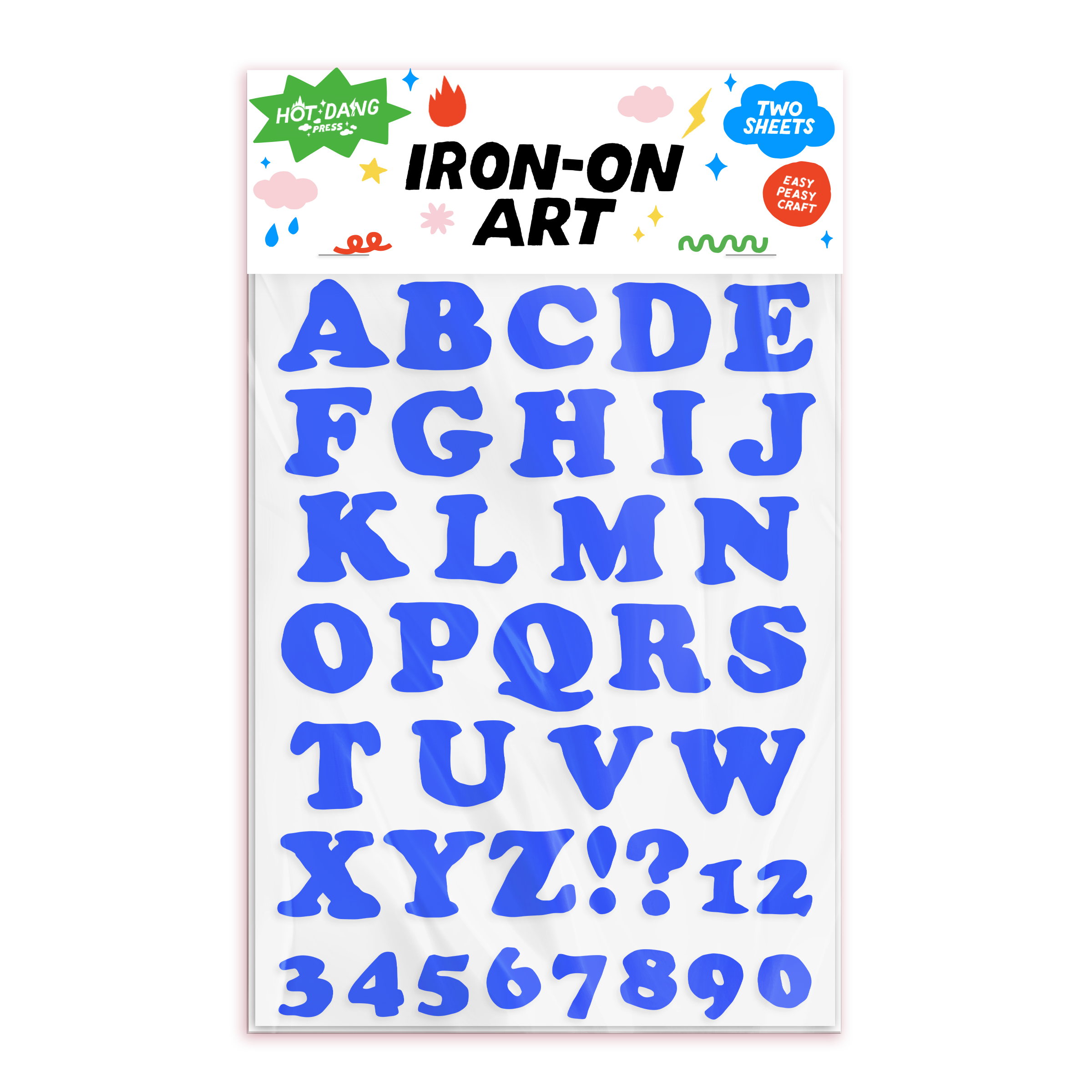 Wonky Alphabet Blue