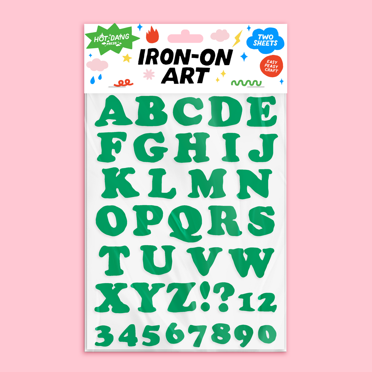 Wonky Alphabet Green