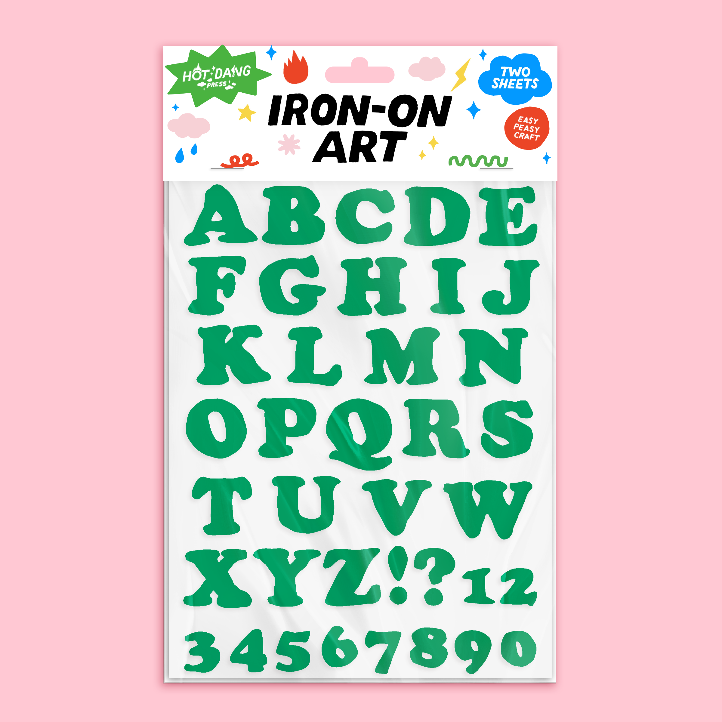 Wonky Alphabet Green