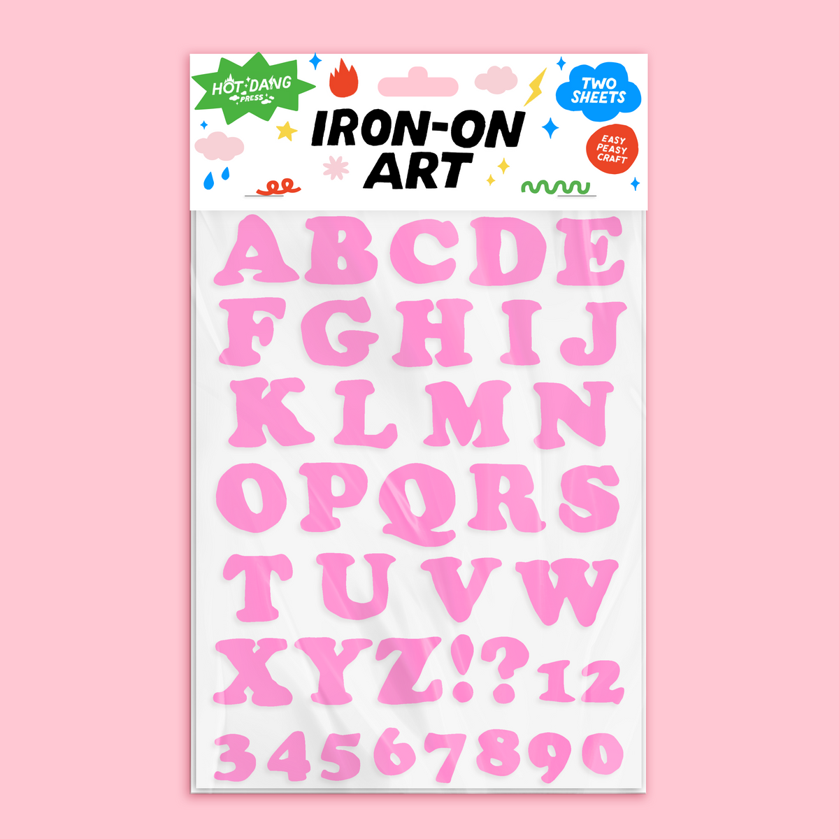 Wonky Alphabet Pink