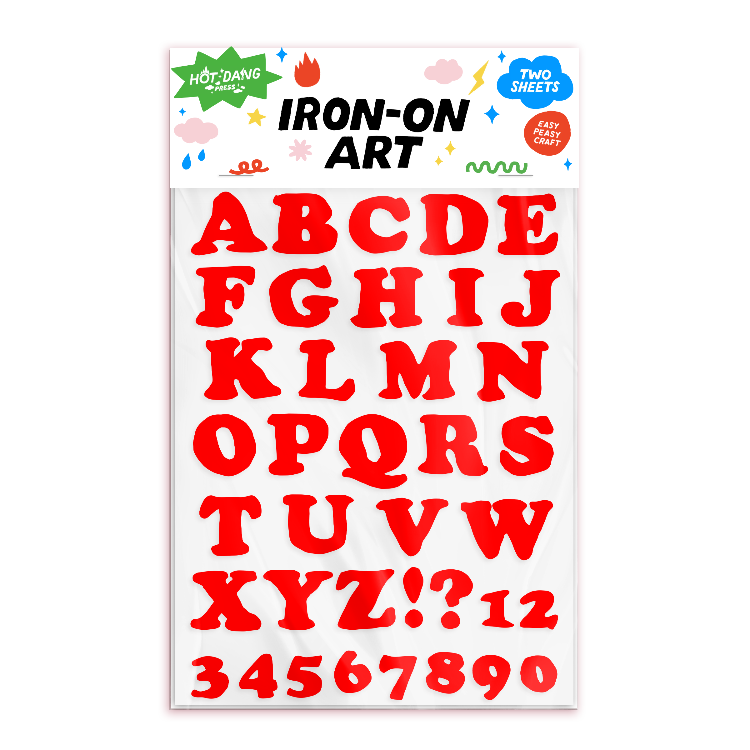 Wonky Alphabet Red